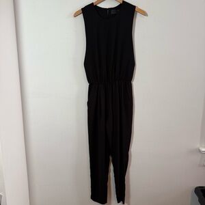 Blaque Label Classic Black Sleeveless Jumpsuit, Size S